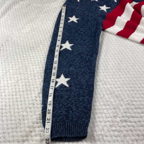 🔥Patriotic Sweater America Flag Red White Blue Sweater Cardigan Tiara Size XL - Picture 13 of 14